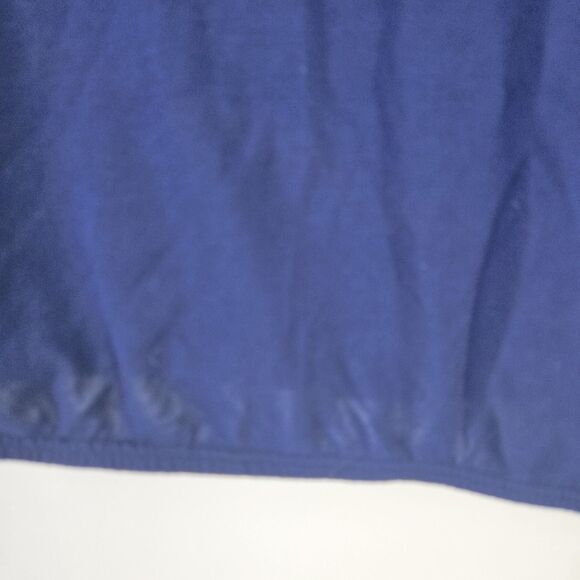 Ann Talyor Blue Chiffon Wrap Crossover Large Tank Satin Crinkle Loose Fit V Neck - Picture 7 of 9